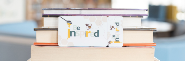 Books and library card.